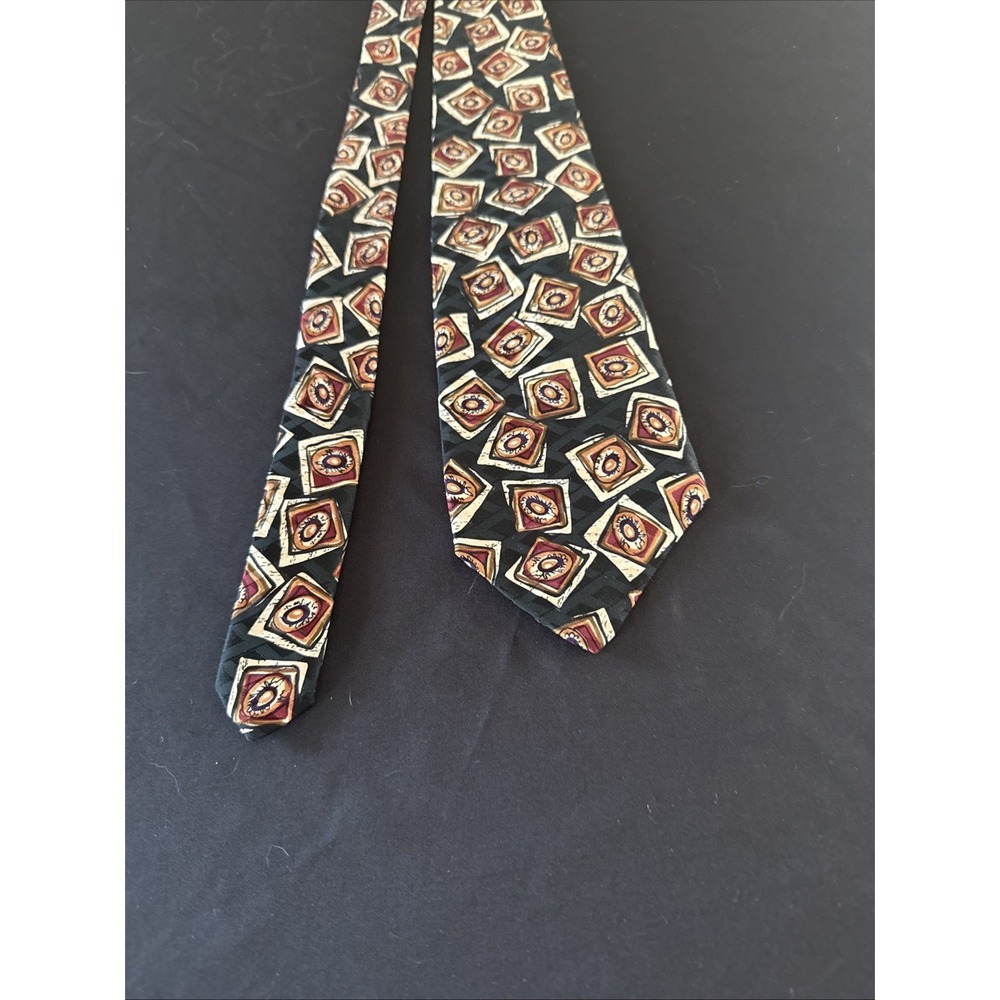 Robert Talbott Studio Tie Hand Sewn Finest Silk Geometric Made in USA Preppy 4"